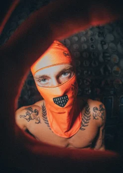 Cagoule Wolf - Orange Fluo Carbone