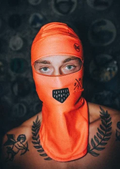 Cagoule Wolf - Orange Fluo Carbone