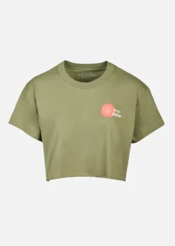 Crop T-shirt CARMEL - OLIVE