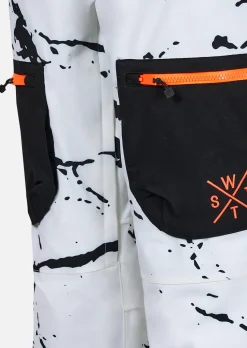 Pantalon de ski junior X-JIB - Camouflage Blanc