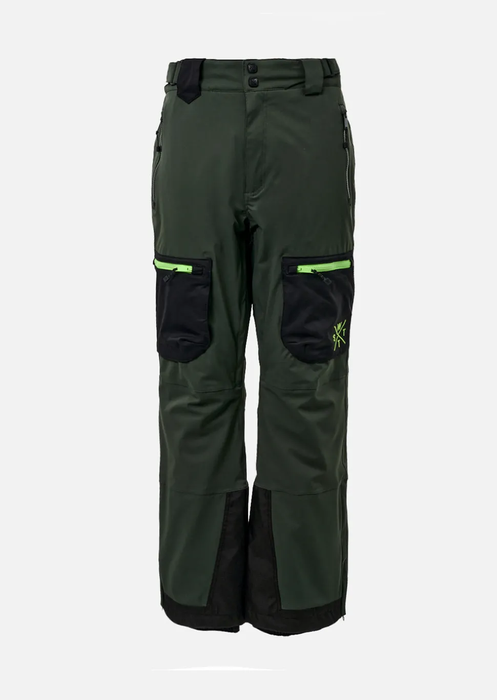 Pantalon de ski X-Jib - Vert Foncé et Vert Fluo