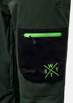 Pantalon de ski X-Jib - Vert Foncé et Vert Fluo