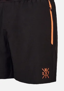 Short de bain R-Xmalibu – Noir / Orange Fluo