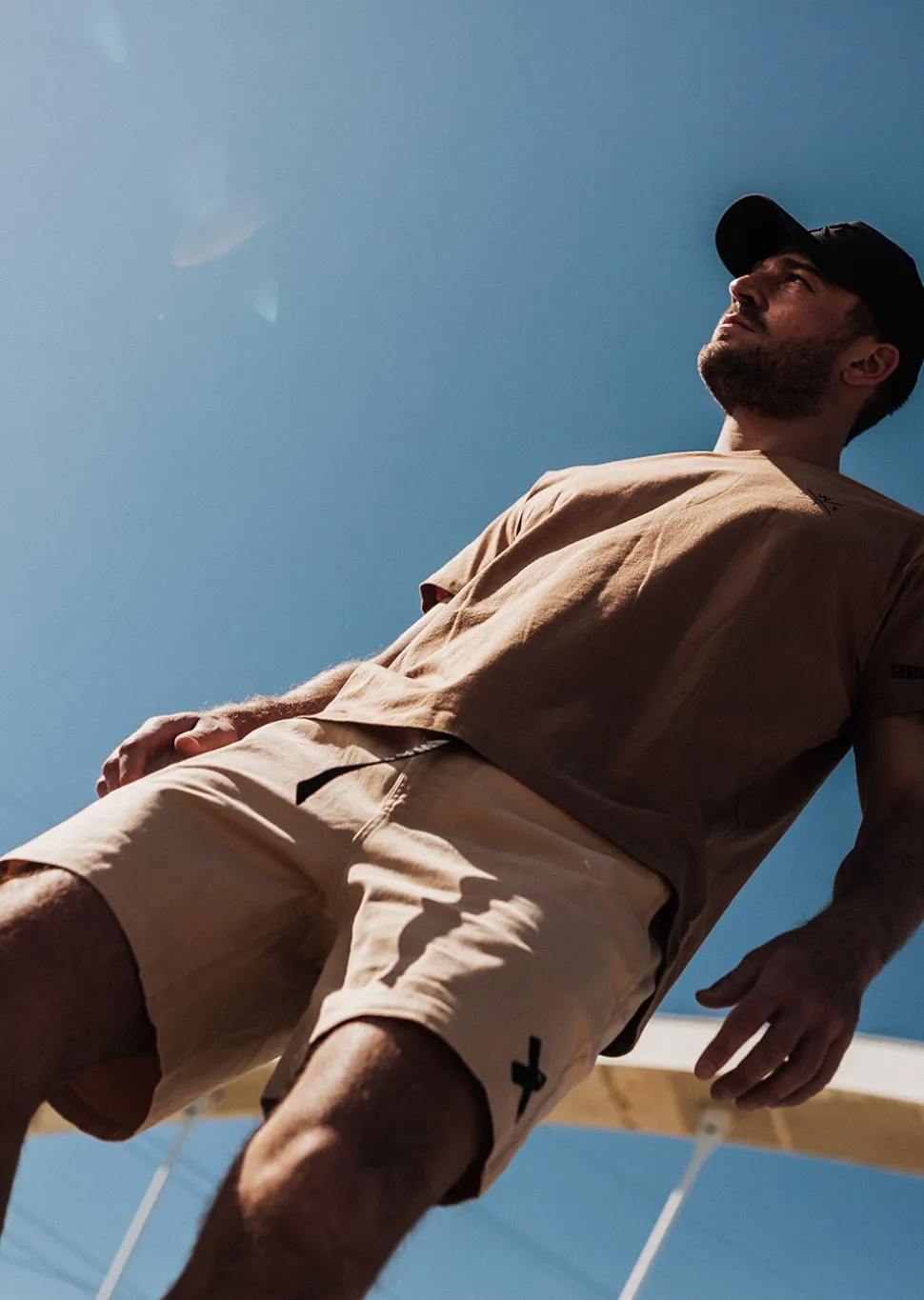 Short en coton Edge - Beige