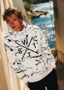 Sweat à capuche SPRAY - MINIMAL CAMO WHITE