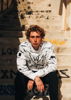 Sweat à capuche SPRAY - MINIMAL CAMO WHITE