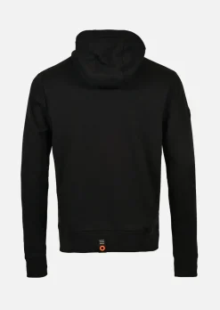 Sweat à capuche SPRAY - NOIR / ORANGE FLUO