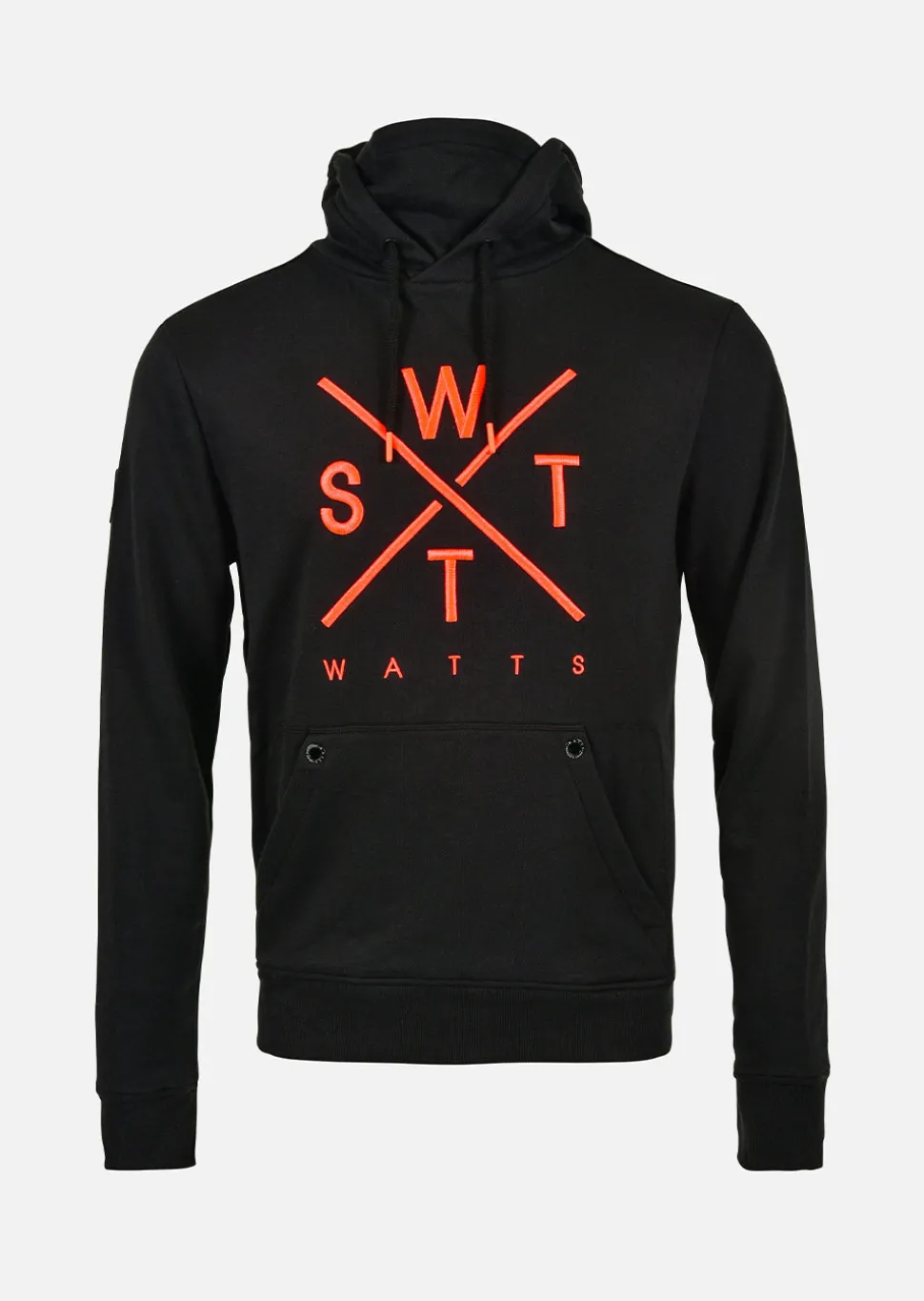 Sweat à capuche SPRAY Junior - NOIR / ORANGE FLUO