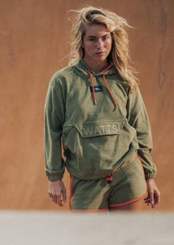 Sweat à capuche Updown - Olive