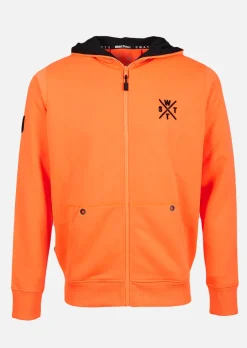 Sweat zip à capuche Blunt - Orange Fluo