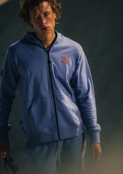 Sweat zip à capuche Blunt - Bleu Denim