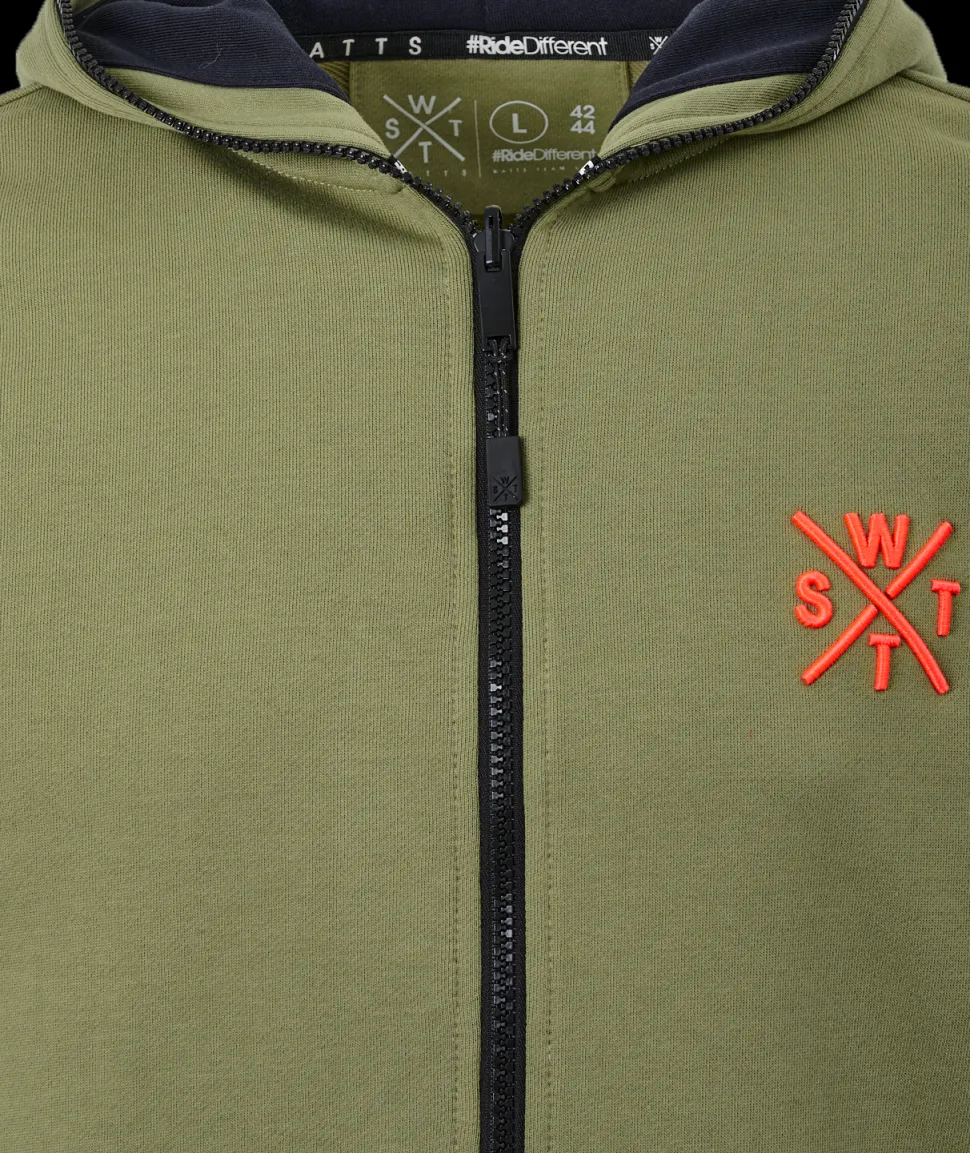 Sweat zip à capuche Blunt - Olive