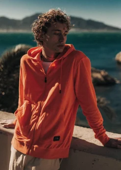 Sweat zip capuche UPWARD - ORANGE CORAIL