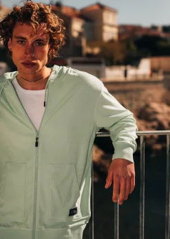 Sweat zip capuche UPWARD - VERT PASTEL