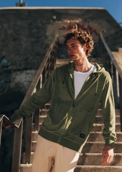 Sweat zip capuche UPWARD - OLIVE