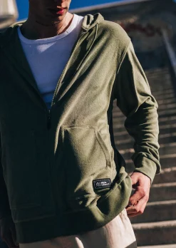 Sweat zip capuche UPWARD - OLIVE