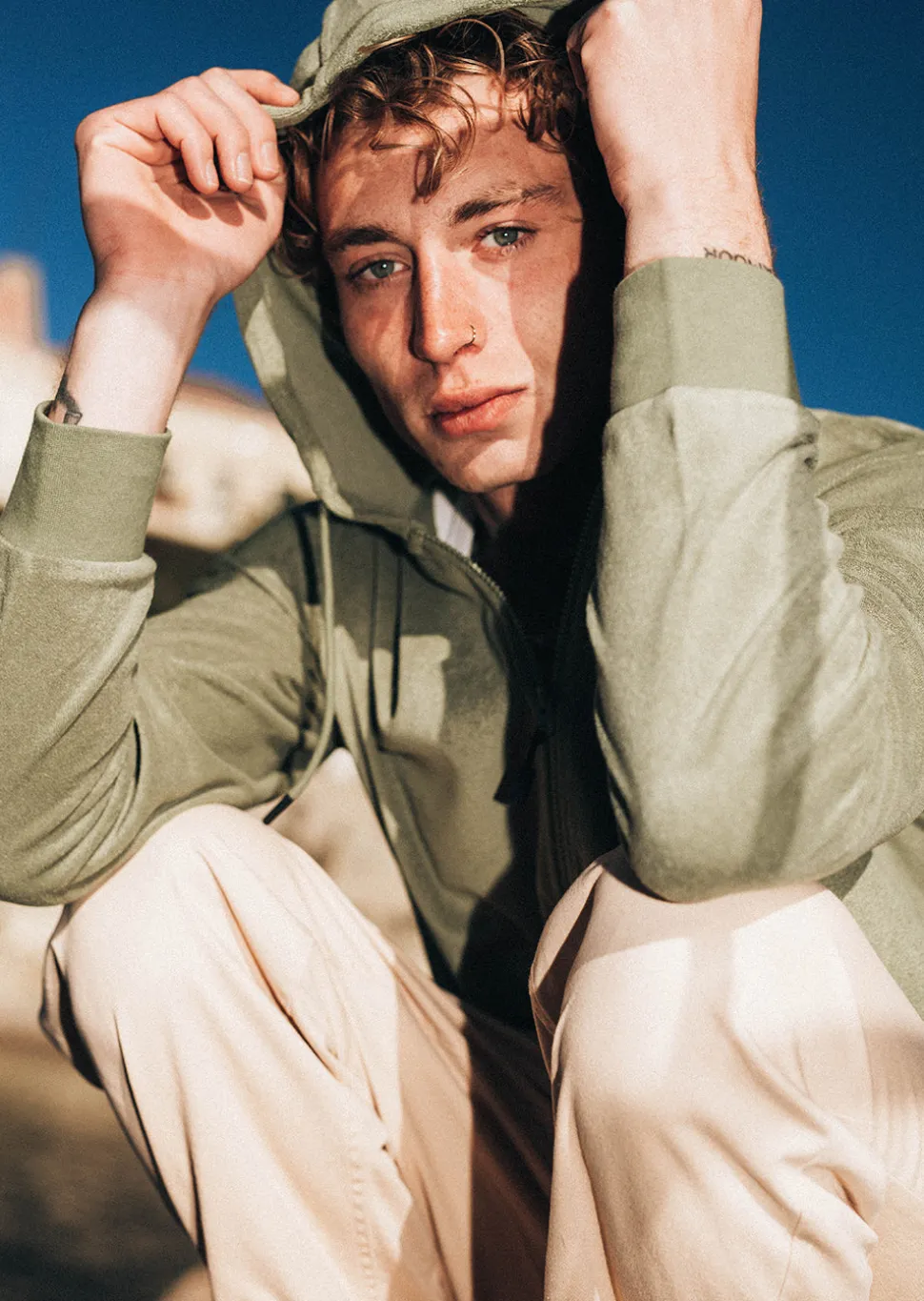 Sweat zip capuche UPWARD - OLIVE
