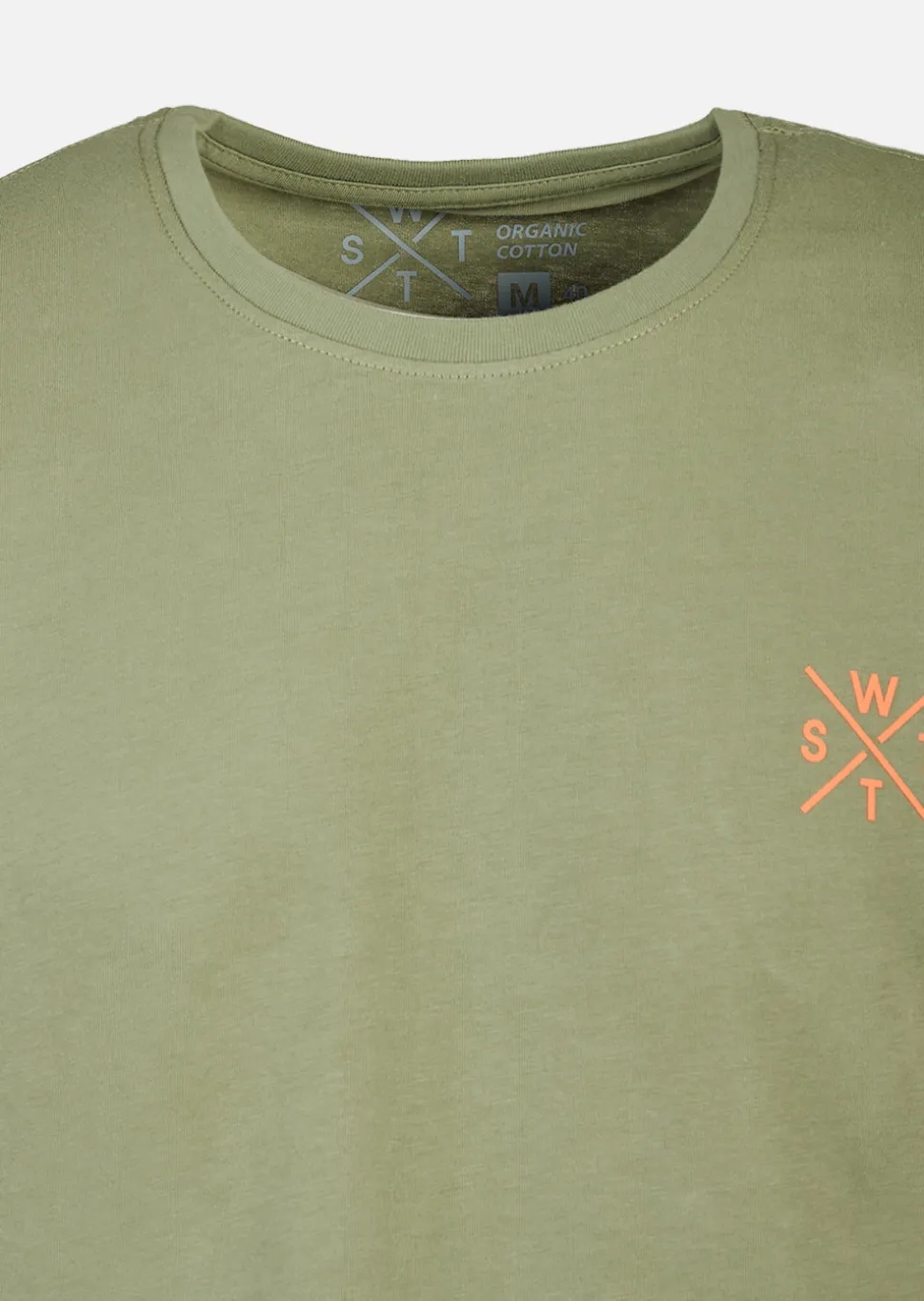 T-shirt WATTS01 - OLIVE / ORANGE