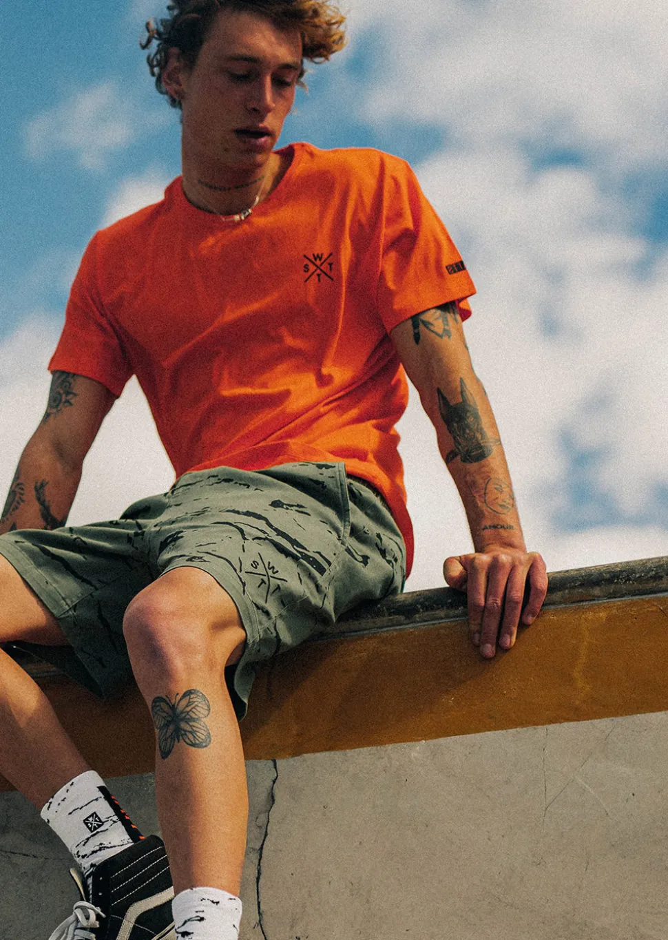 T-shirt WATTS01 - ORANGE FLUO