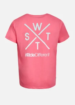 T-shirt WATTSADN - FLUO PINK / ICE BLUE