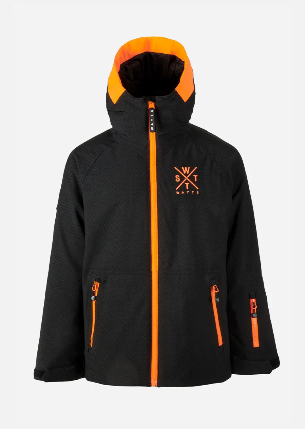 Veste de ski Arrow Junior - Gris Foncé Carbone et Orange Fluo