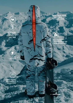 Veste de ski Venom - Camouflage Blanc