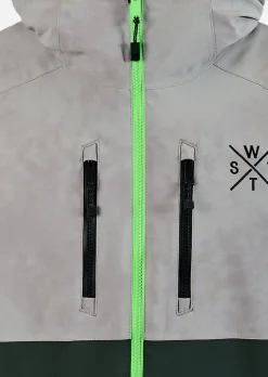 Veste de ski X-Blow - Gris Tie and Dye et Vert Fluo