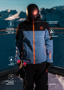 Veste de ski X-Gamma - Bleu Gris