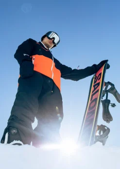 Veste de ski X-Temper - Noir et Orange Fluo