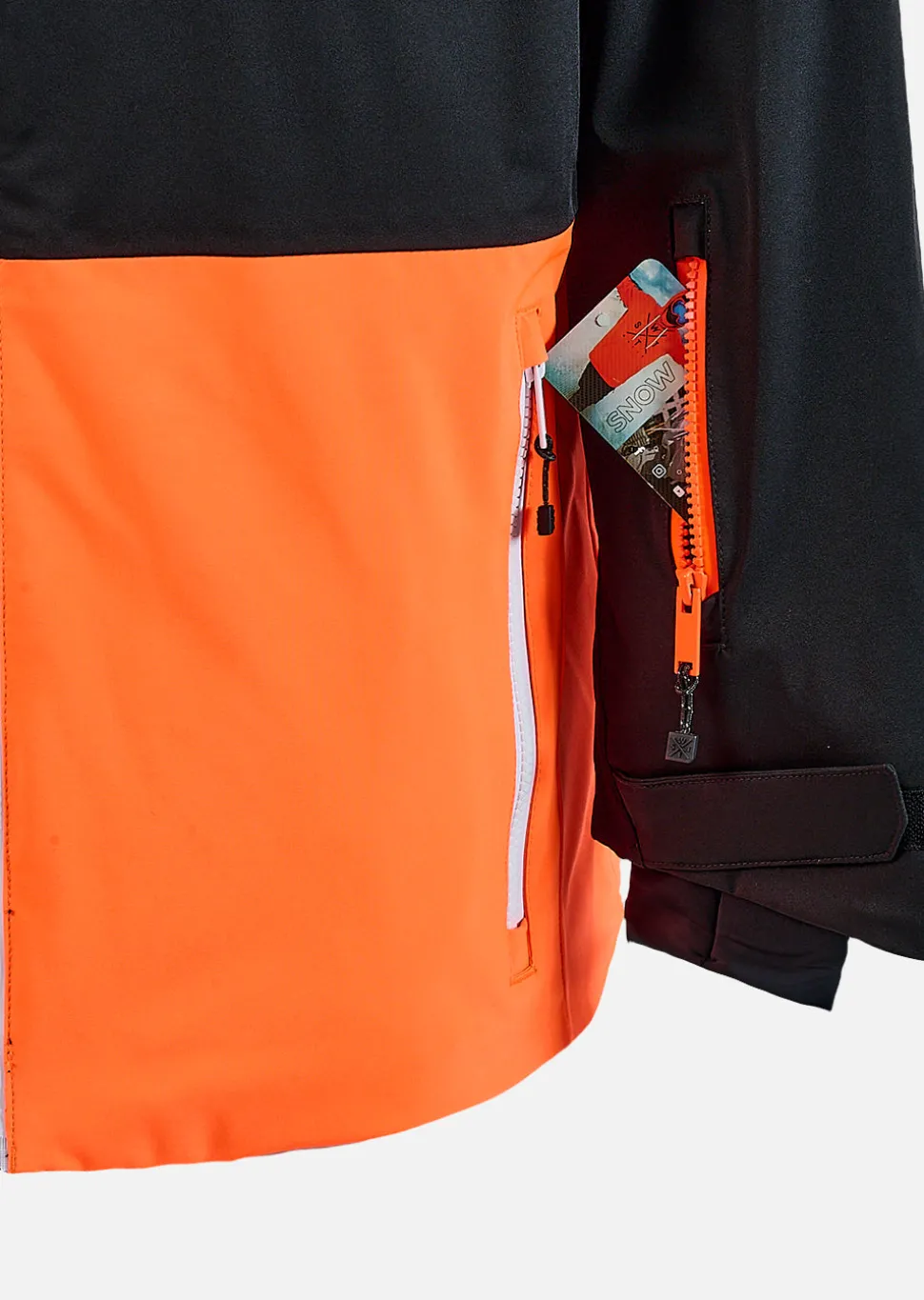 Veste de ski X-Temper - Noir et Orange Fluo