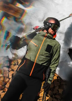Veste de ski X-Temper - Olive Tie and Dye