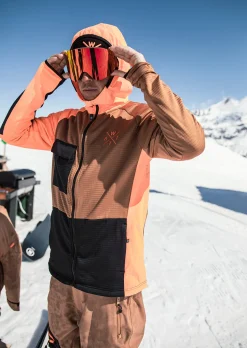 Veste sous-couche technique X-Powder Marron Tabac