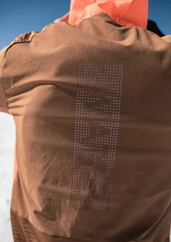 Veste sous-couche technique X-Powder Marron Tabac